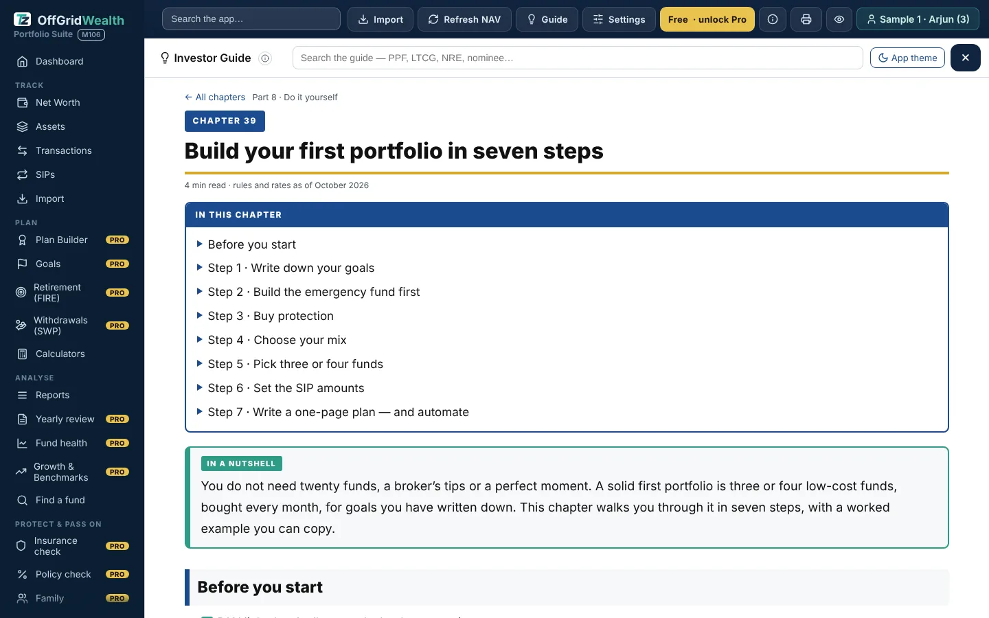 A chapter of the Investor Guide