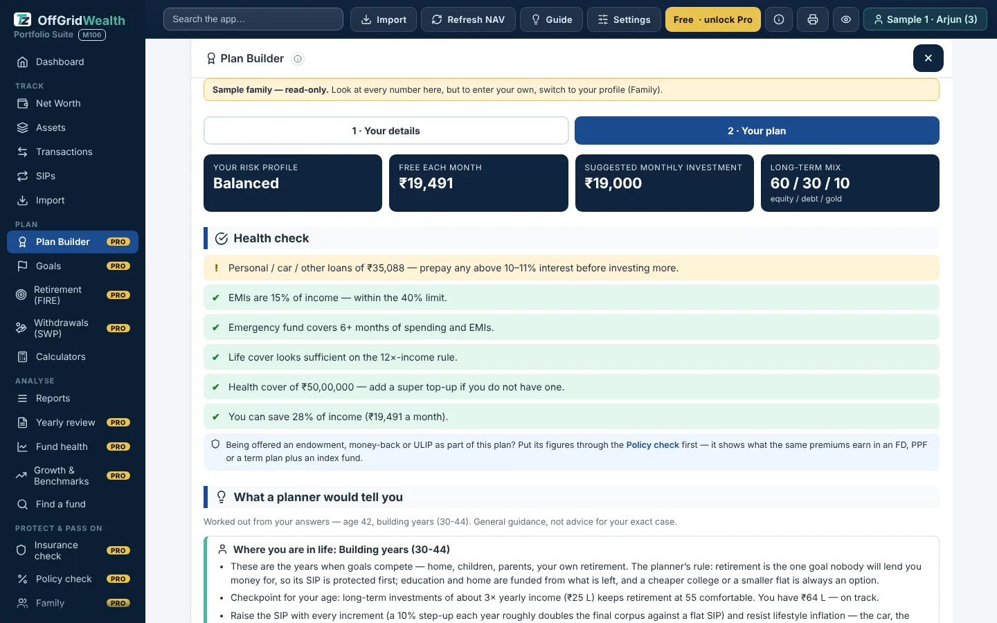 Plan Builder: your personal financial plan
